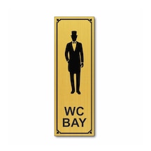 Wc Bay Tuvalet Kapı Duvar Uyarı - Yönlendirme Levhası Altın (540303030)