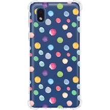 Prinrify Samsung Galaxy A01 Core Uyumlu Water Color 6 Baskılı Şeffaf Köşe Korumalı Antişok Kılıf