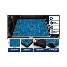Universal 75x100 Cm Dijital Baskılı Oto Bagaj Halısı Kaymaz Tabanlı, Siyah Biyeli, Dekoratif Araç Bagaj Paspası - 937503376
