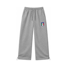Zaee Italy Nakışlı Ayarlanabilir Paça Baggy Eşofman Altı gri