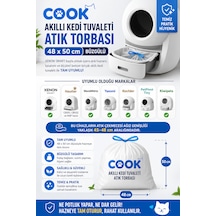 Cook Akıllı Kedi Tuvaleti Büzgülü Sabun Kokulu Çöp Torbası 6 Paket - 120 Yaprak -akıllı Kedi Atık Torbası-çöp Poşeti - Haustier Özellikle Cb001, Cb002 Ve Msp Serisi Modelleri Wero-whirtz-yasomi-kochler-petpivot-tiny Kiwipets-xenon Smart
