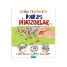 Çizim Teknikleri - Korkunç Dinozorlar - Susie Hodge - Mavi Bulut Yayıncılık