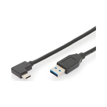 Ak-300147-010-s Usb 3.1 Bağlantı Kablosu, C 90ø, A Ya Dirseklenmiş M/m, 1,0m, Tam Donanımlı, Ge Standart