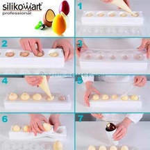 25.307.99.0065 Silikomart Mul 3d Egg Silikon Kalıp Kahverengi