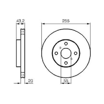 Toyota Yaris P1 99-05 1.3 1999-2005 Bosch Ön Disk 2 Adet