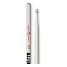 Vıcfırth V5aw Baget Çift 5a Wood Whıte, Hıckory, 0.565"x16", Med Baget Çift 5a Wood Whıte :vıcf