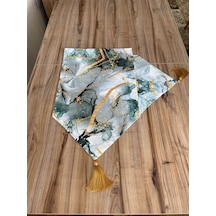 Mermer Gold Desenli Runner Çok Renkli