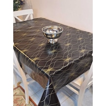 Elyaflı Pvc Masa Örtüsü Modern, Dayanıklı, Silinebilir Ve Şık Görünüm Mrl205 Siyah