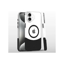 İphone 16 Plus Carbon Puzzle Magsafe Kapak - Siyah-2