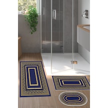 Eko Trend Djt 3 Lü Yıkanabilir Kaymaz Taban Banyo Paspas Seti 651m Modern Gold