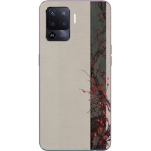 Oppo Reno 5 Lite Uyumlu Sade Sonbahar Sarmaşık Baskılı Silikon Kılıf Renkli