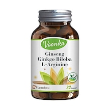 Voonka Ginseng Ginkgo ve L-Arjinin İçeren Takviye Edici Gıda 32 K