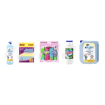 Bingo Oksijen 750 Ml + Parex Bez 5'li + Temzilik Bezi 4'lü + Ovma + Çamaşır Suyu 4 Lt 5'li Set Diğer