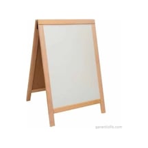 Pan 327 Lüks Ahşap Ayaklı Çatı Tipi Yazı Tahtası 50x70 Cm Beyaz