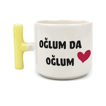 Oğlum Da Oğlum Baskılı Sarı Kulplu T Kupa