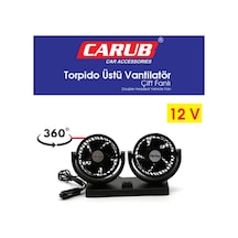 Carub Vantilatör 12v Torpido Üstü İki Fan Ayarlı 6400607