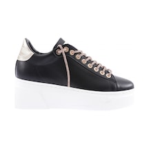Dgn Es854-23y Kadin Kalin Taban Silver Taş Bağcikli Sneakers Ayakkabi ES854-2007-R1534 Siyah