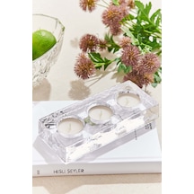 Pasabahce Blok Tealight Mumluk - 1 Adet Şeffaf