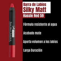 Dudak Kalemi - Silky Matt Lipstick - Uzun Süre Kalıcı & Suya Dayanıklı No 59 Hassle Red Diğer