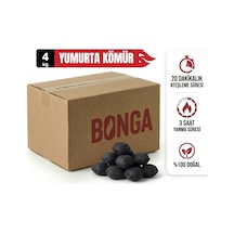 Briket Yumurta Kömür - 4 Kg Sıkıştırılmış %100 Doğal Barbekü Mangal Kömürü Çok Renkli