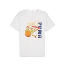 Puma Swished Tee Erkek Basketbol Tişörtü 62480103 Beyaz 62480103
