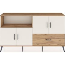Arges Konsol 4 Raflı Tek Çekmeceli 4 Kapaklı 176x30x99 Çam-aytaşı Çam-aytaşı/çam