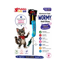 Matatabi Cats Worm Alüminyum Saplı Kedi Oltası Matatabi,çıngırak Ve Özel Hışırtı İçerir.özel Kumaş