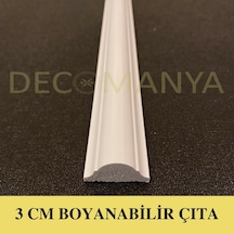 Decomanya Boyanabilir Duvar Çıtası 3 Cm Poliüretan Duvar Çıtası (480019754)