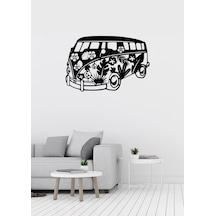 Volkswagen Minibüs Retro Figürlü Dekoratif Metal Duvar Süsü