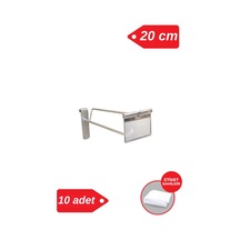 Etiketli Tel Pano Kancası 20 Cm Galvaniz Mağaza Raf Askı Kancası 10 Adet