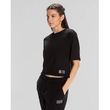 Kappa Authentic Lily Kadın T-Shirt-Siyah