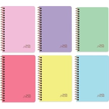 Keskin Pastel Show A6 80 Yaprak Spiralli Pp Kapak Kareli Defter 324592-99 Standart