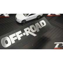 Off Road Logo Arazi Aracı Karbon Fiber Gümüş Bagaj Sticker