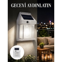 Mey İthalat 1800 Mah Pilli Solar Duvar Aydınlatma Yeni Nesil