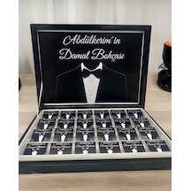 Juno Söz Nişan Damat Bohça Çikolatası Altın - Gümüş