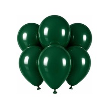 Koyu Yeşil Renk Lateks Pastel Balon 30 Cm - 6 Adet