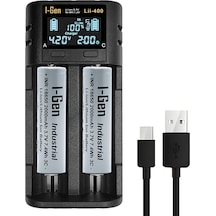 I-gen G220 2'li 18650 Li-ıon Akıllı Pil Şarj Aleti + 2 Adet 18650 2000mah 3.7v 7.4wh Li-ıon Pil Seti
