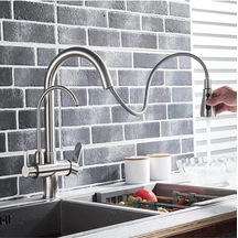 Fleko Spiralli Aritmali Mutfak Bataryası 3yollu Spiralli Arıtmalı Mutfak Eviye Bataryası Krom