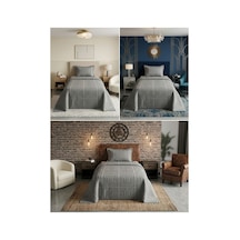 Premium Kabartma Dokulu Royal Model Tek Kişilik Yatak Örtüsü 1 Adet Yastık Kılıfı Dahil 180 X 240 Çok Renkli