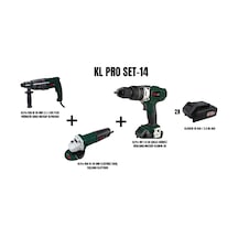 Klpro Set-14 850W 26 MM 3.2 J Sds Plus Pnömatik Kırıcı Matkap + 850W 115 MM Elektrikli Avuç Taşlama +  Şarjlı Darbeli Matkap