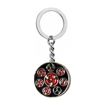Akatsuki Kırmızı Sharingan Anahtarlık Madara, Itachi, Sasuke Figürlü Unisex Anime Aksesuar