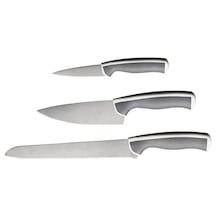 IKEA Andlig 3 Parça Paslanmaz Çelik Bıçak Seti - Ekmek Bıçağı - Şef Bıçağı - Soyma Bıçağı Seti