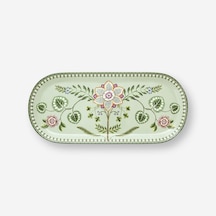 Yeşil Porselen Servis Tabağı 33 Cm