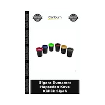 Özel Üretim Araç İçi Koku Önleyici Pratik Kapaklı Siyah Sigara Dumanını Hapseden Kova Küllük