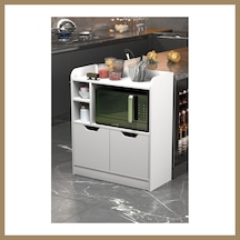 Kahveci.store Çok Amaçlı Fırın Dolabı Beyaz 22