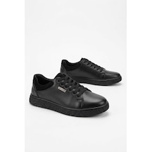 Pierre Cardin Anatomik Orijinal Ürün Hakiki Deri Sneaker Erkek Ayakkabı 169-581 Siyah
