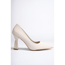 Muggo Goes Garantili Sivri Burun Kadın Topuklu Stiletto Ayakkabı Ten Muggo Goes Garantili Sivri Burun Kadın Topuklu Stiletto Ayakkabı Ten