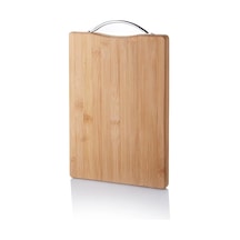 Metal Tutacaklı Lüx Bambu Kesme Tahtası 30cm X20cmx1.8cm Royaleks-67458 Renkli