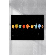 Gezegenler Eğlenceli Mizahi Poster