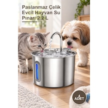 4 Adet Paslanmaz Çelik Evcil Hayvan Su Pınarı 2.2 L